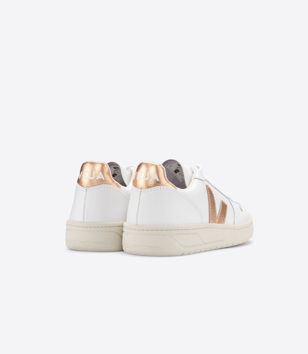 Veja Sneakers Dam - V-10 Läder - Vita - 269507-VRZ